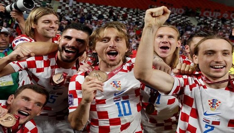 احتفالات لاعبي كرواتيا 
