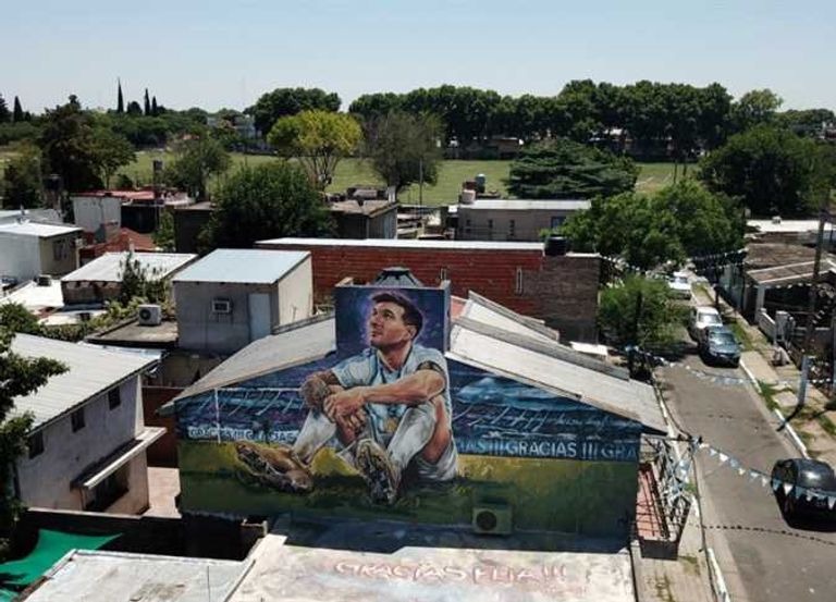 ميسي في شوارع الأرجنتين ليونيل ميسي قائد منتخب الأرجنتين