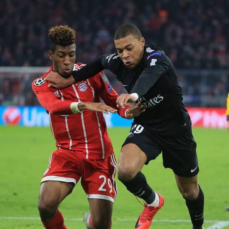 مبابي وكومان في دوري أبطال أوروبا كومان ومبابي مع منتخب فرنسا في نهائي كأس العالم 2022