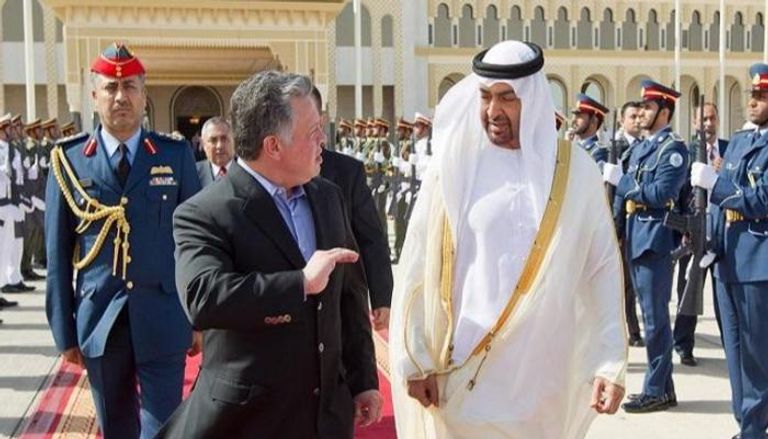 لقاء سابق بين الشيخ محمد بن زايد والملك عبد الله الثاني