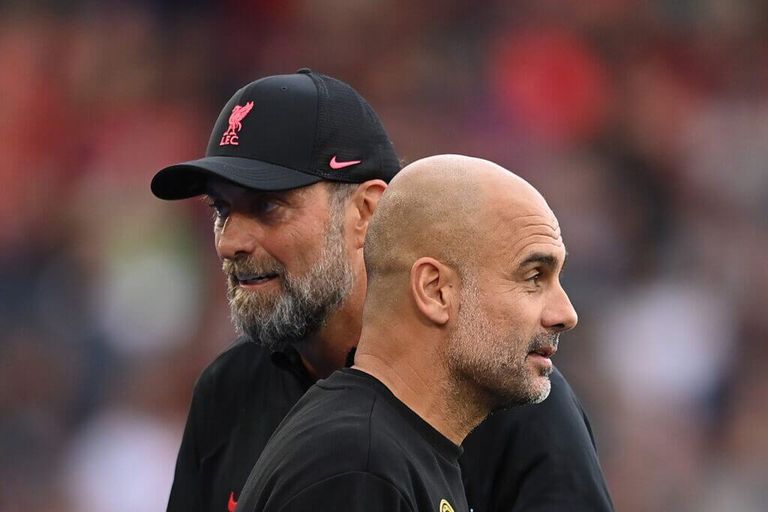 بيب جوارديولا ويورجن كلوب محمد صلاح ورياض محرز