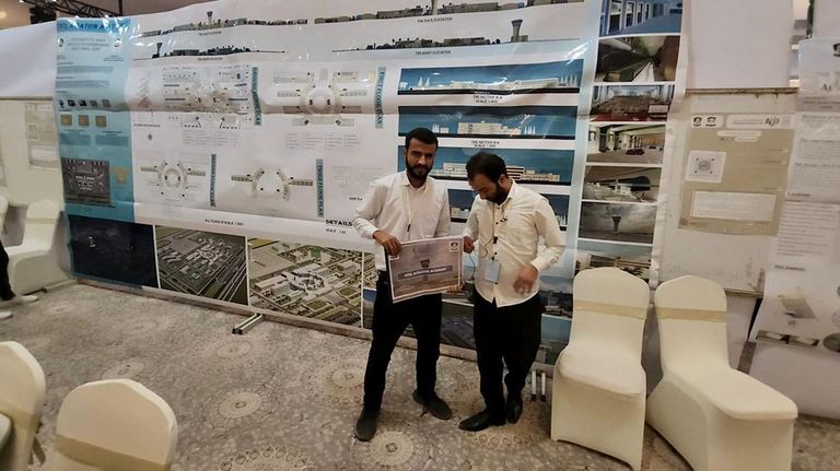 أحد ابتكارات المشاركين في معرض المخترعين في مدينة عدن اليمنية