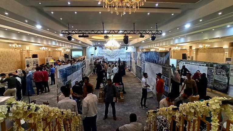 أحد ابتكارات المشاركين في معرض المخترعين في مدينة عدن اليمنية