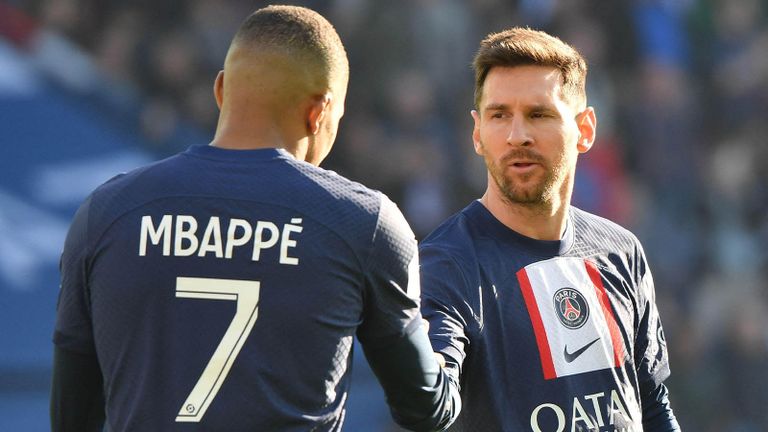 ميسي ومبابي ليونيل ميسي - باريس سان جيرمان