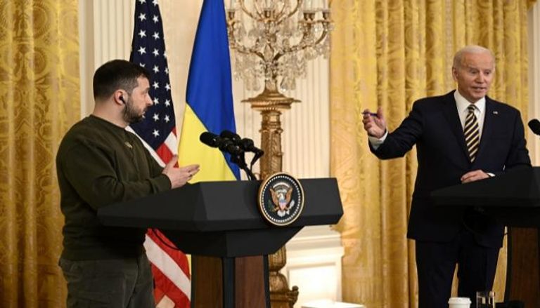 مؤتمر صحفي للرئيسين الأمريكي والأوكراني بالبيت الأبيض