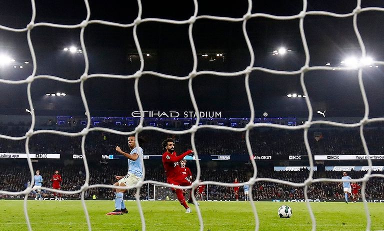 محمد صلاح من مباراة ليفربول ومانشستر سيتي