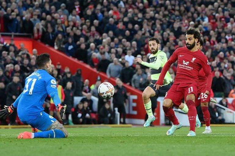 محمد صلاح أمام مانشستر سيتي محمد صلاح نجم ليفربول