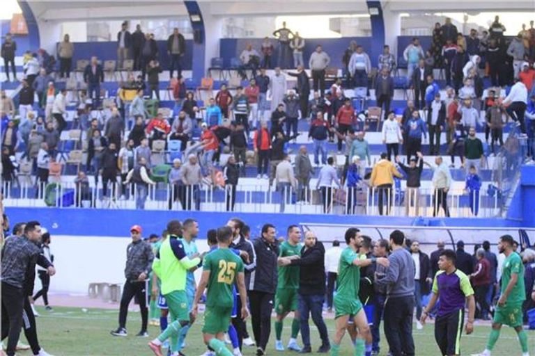 من مباراة السكة الحديد والترسانة من أحداث الشغب خلال مباراة السكة الحديد والترسانة