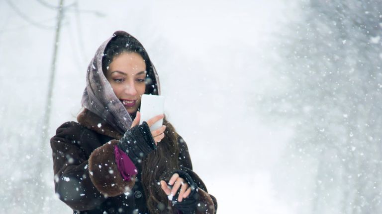 المرتفع السيبيري يصحبه تساقط للثلوج