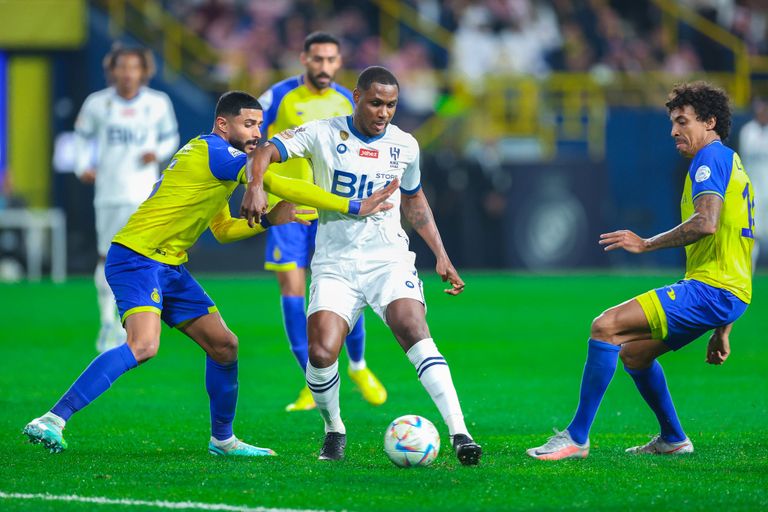 جانب من مباراة النصر والهلال
