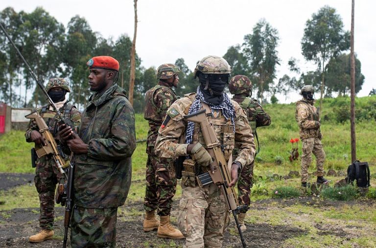 عناصر من القوات الكينية العاملة في الكونغو الديمقراطية عناصر من حركة