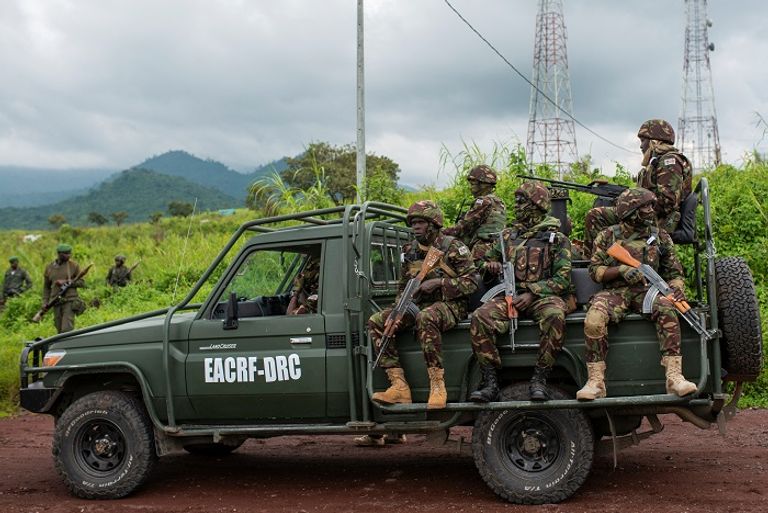 عناصر من القوات الكينية العاملة في الكونغو الديمقراطية عناصر من حركة