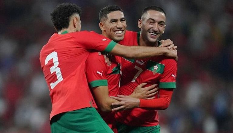 زياش وحكيمي ومزراوي مع منتخب المغرب