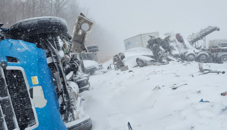 العاصفة الثلجية في أمريكا