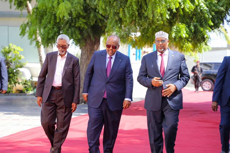 رئيسا الصومال وجيبوتي