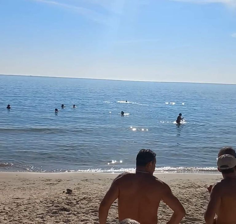 صورة للتونسيين وهم يسبحون في نهاية شهر ديسمبر