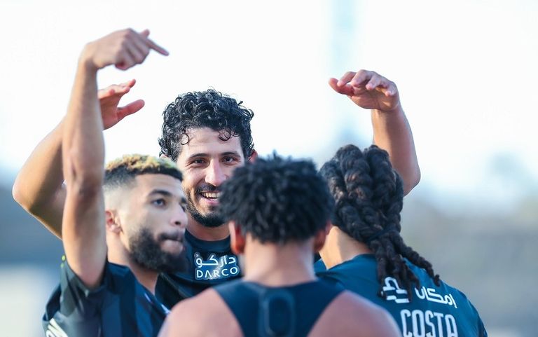 من مباراة الاتحاد وأبها في الدوري السعودي