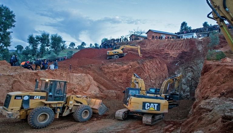 جانب من عمليات إنقاذ الطفل ريان - أرشيفية