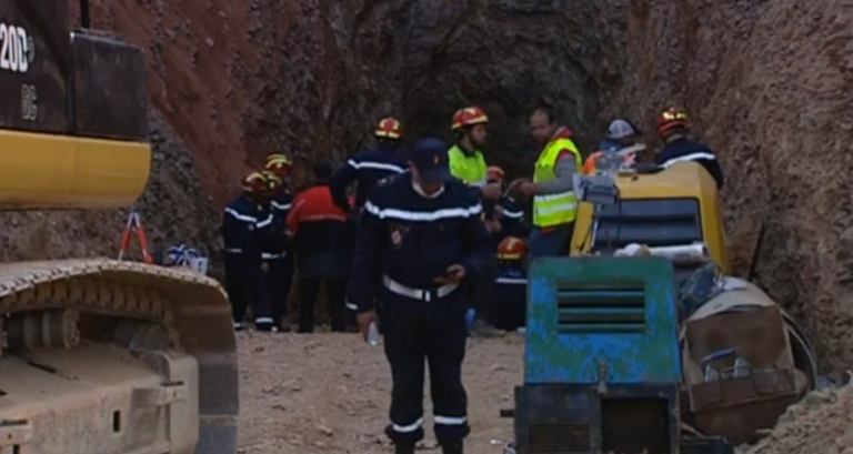 لحظة خروج الطفل ريان من البئر