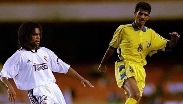 فهد الهريفي لاعب النصر ضد ريال مدريد