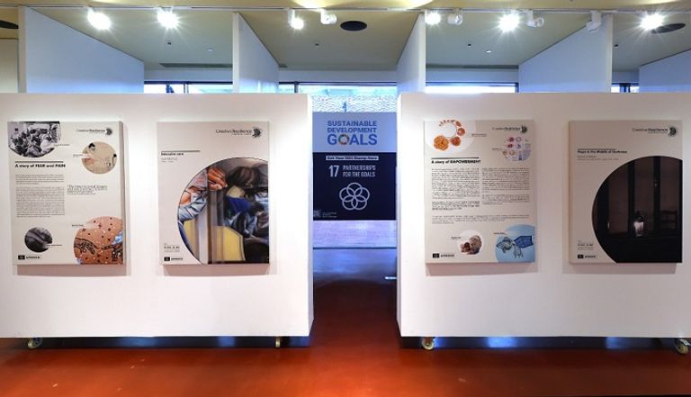 أعمال فنية لعالمات تعكس تجاربهن في التصدي لجائحة كورونا 