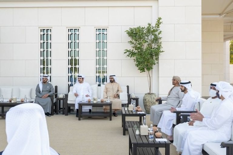 الشيخ محمد بن راشد آل مكتوم والشيخ محمد بن زايد آل نهيان