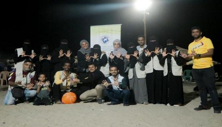 جانب من فعاليات دعم محاربات السرطان في عدن