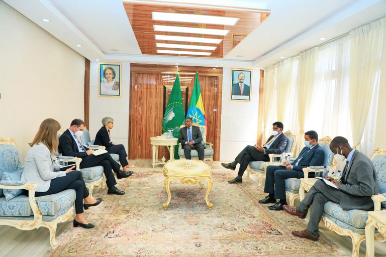 وزير الخارجية الإثيوبي والمبعوثة الخاصة للاتحاد الأوروبي 