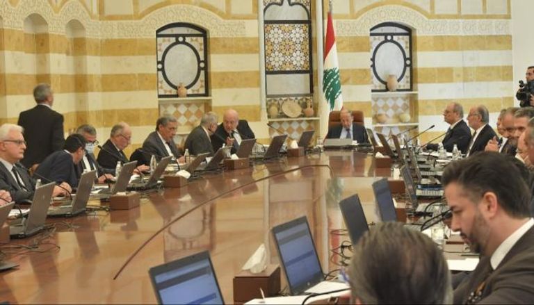 جانب من اجتماع الحكومة اللبنانية لإقرار الموازنة