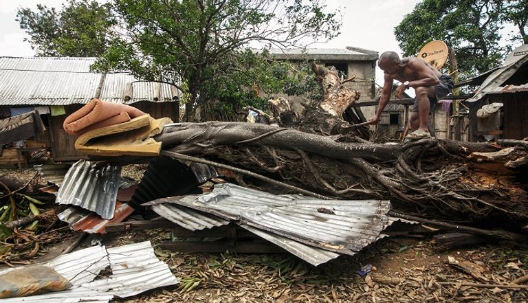 جانب من الدمار الذي خلّفه إعصار باتسيراي في مدغشقر