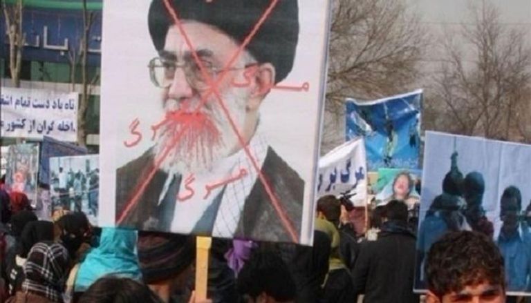 من اجتجاجات إيران ضد نظام خامنئي
