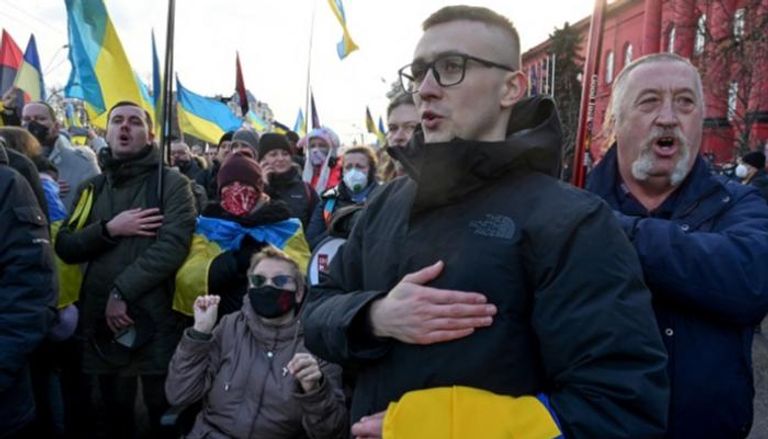 مظاهرات حاشدة في كييف - أ.ف.ب