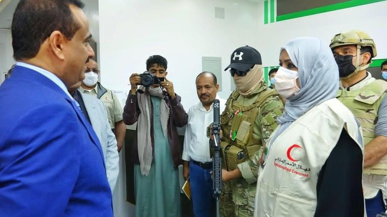 جانب من تدشين مستشفى شبوة العام في اليمن