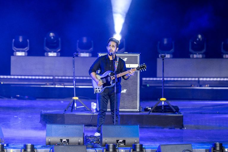 جانب من عرض الفرقة الهندية في إكسبو دبي