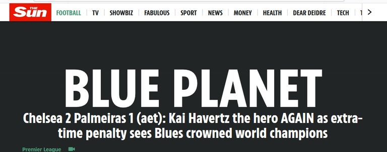 عنوان الكوكب الأزرق تشيلسي بطل العالم