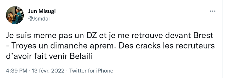 يوسف بلايلي لاعب بريست الفرنسي