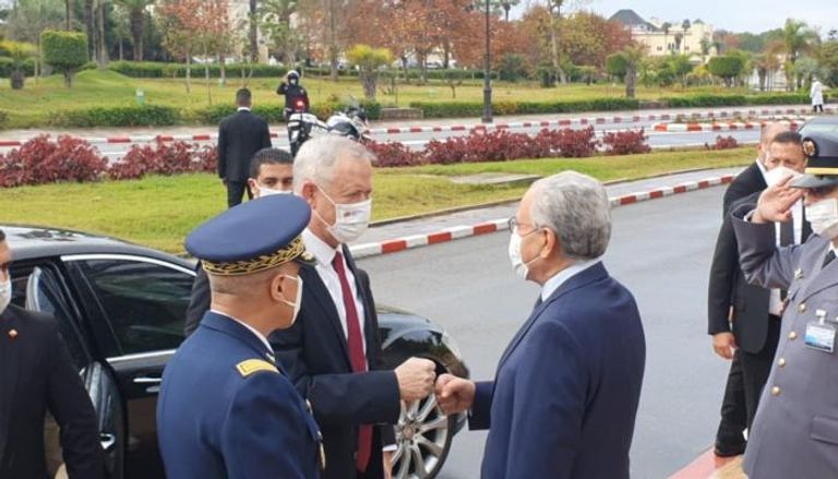 وزير الدفاع الإسرائيلي بيني جانتس خلال زيارته للمغرب