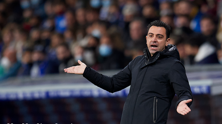 تشاافي مدرب برشلونة ضد إسبانيول