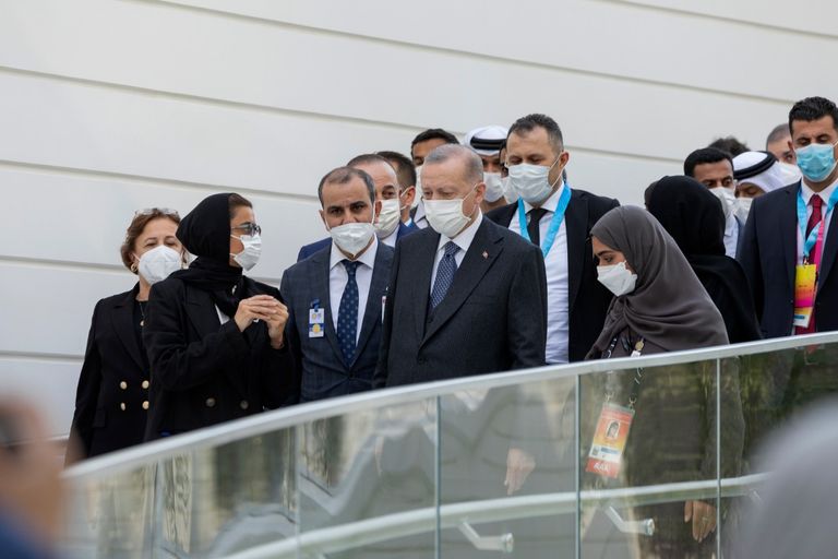 الرئيس التركي رجب طيب أردوغان في إكسبو 2020 دبي الرئيس التركي رجب طيب أردوغان في إكسبو 2020 دبي
