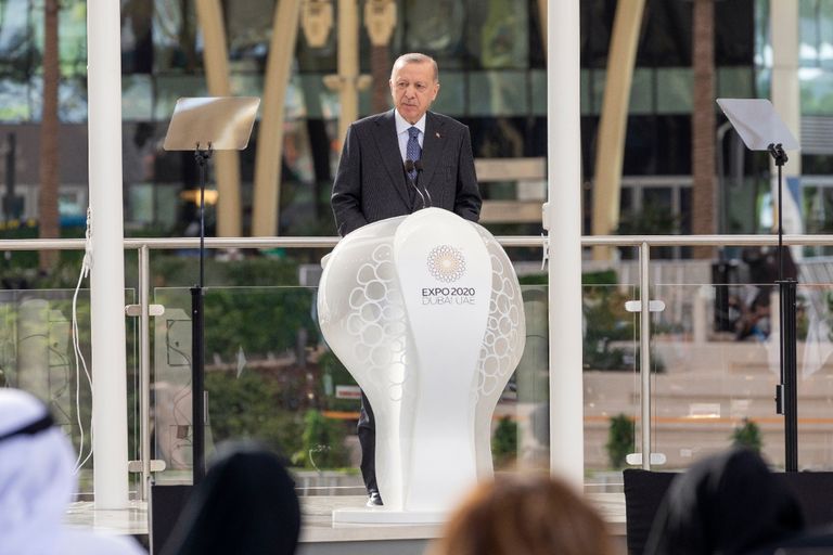 الرئيس التركي رجب طيب أردوغان في إكسبو 2020 دبي الرئيس التركي رجب طيب أردوغان في إكسبو 2020 دبي