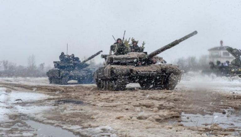 قوات أوكرانية على الحدود مع روسيا - أ.ف.ب