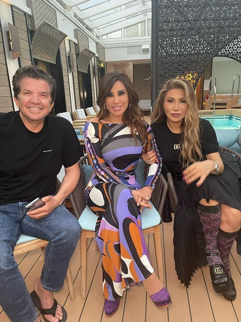 كرم والزغبي وتوفيق خلال رحلة الباهاما