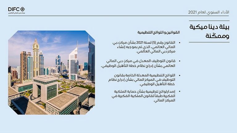 مركز دبي المالي العالمي يسجل أفضل أداء سنوي في تاريخه مركز دبي المالي العالمي