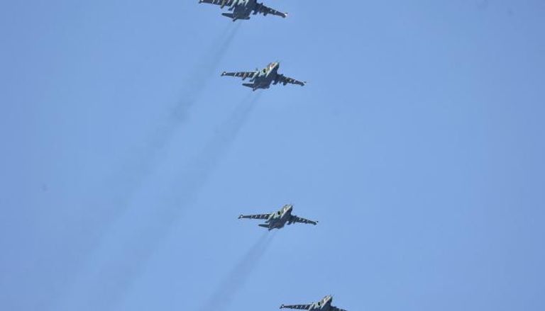 طائرات روسية خلال المناورات