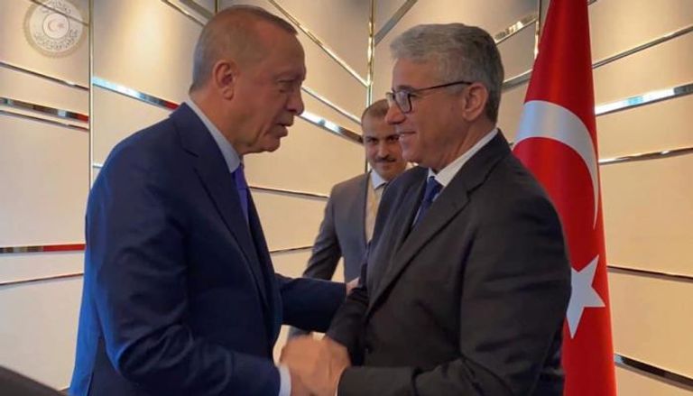 أردوغان وباشاغا في لقاء سابق