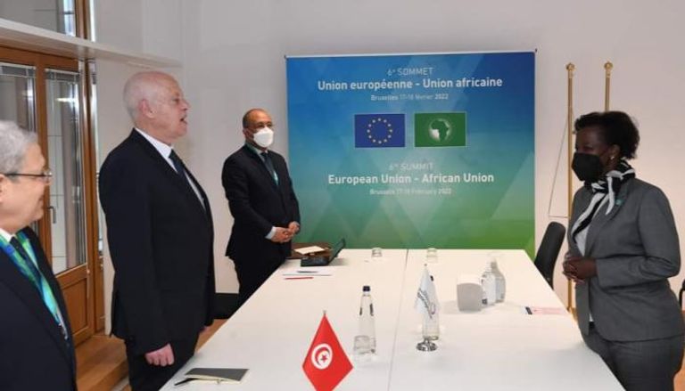 قيس سعيد ولويز موشيكيوابو- بروكسل (الرئاسة التونسية)