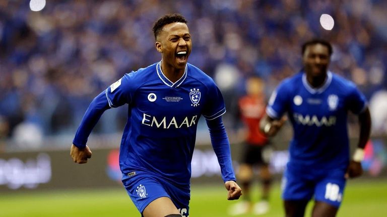 فرحة ناصر الدوسري بالتسجيل في النهائي