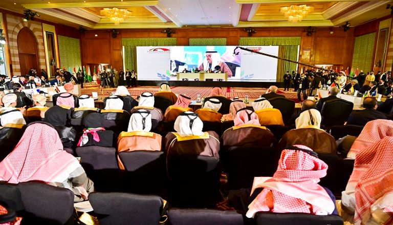 جانب من اجتماعات رؤساء البرلمانات العربية في القاهرة