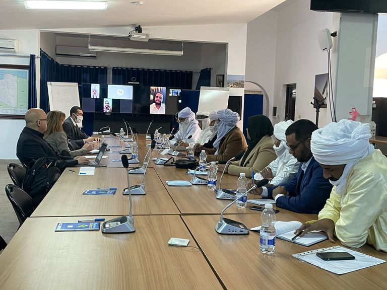 وفد مكون الطوارق في لقاء مع ستيفاني وليامز