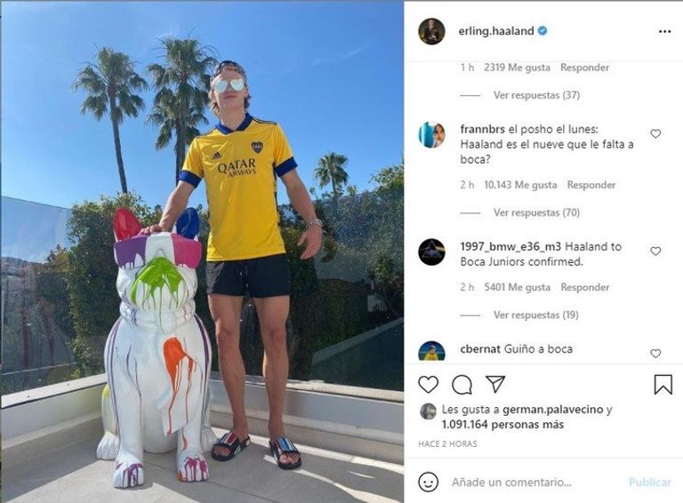 هالاند على مواقع التواصل الاجتماعي